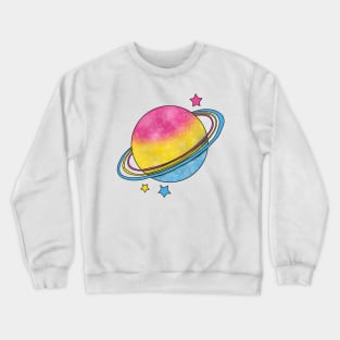 Pansexual Pride Planet Crewneck Sweatshirt